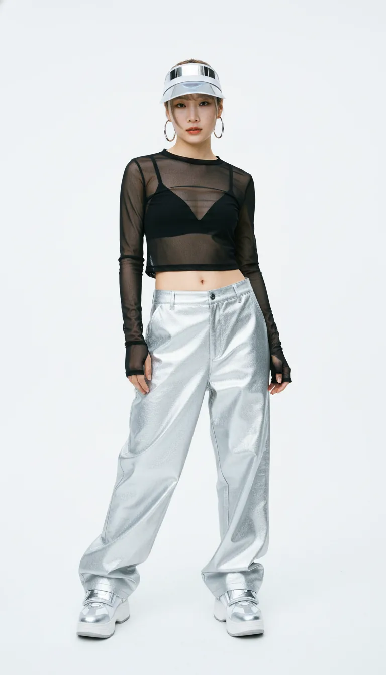 05_Mesh Crop Top & Metallic Pants.png
