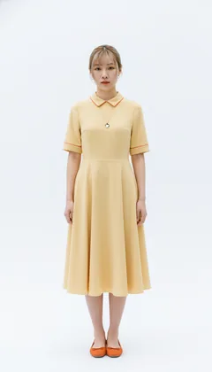 優雅可達鴨連衣裙