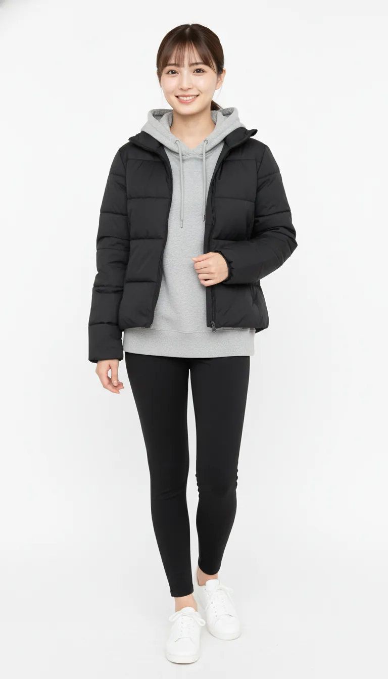 時尚羽絨外套造型