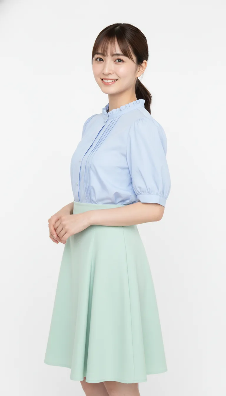 氣質法式襯衫與A字裙