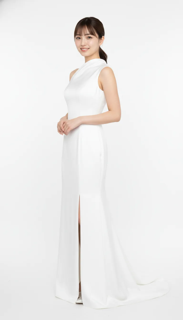 現代簡約緞面婚紗