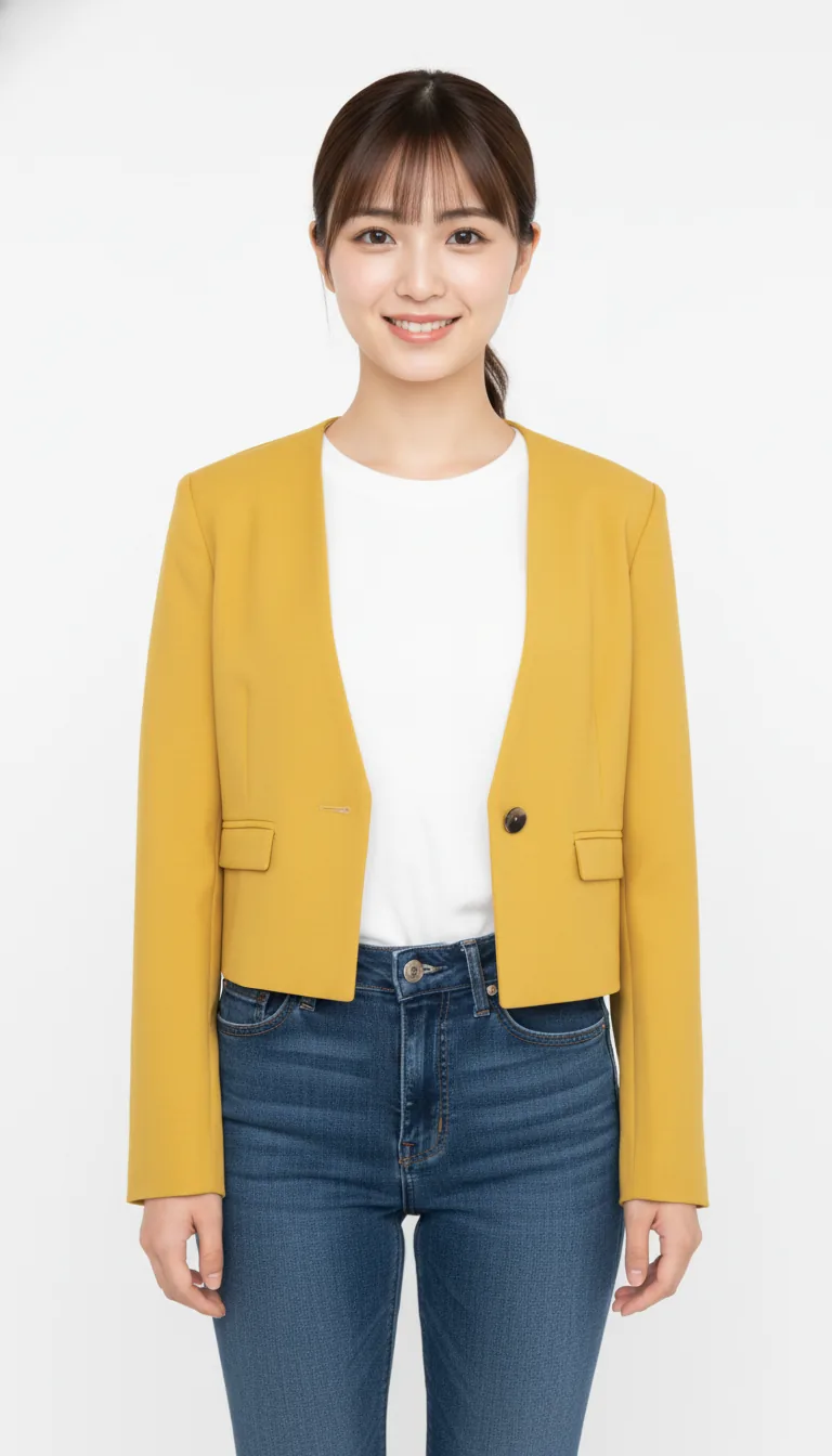 時髦檸檬黃西裝外套