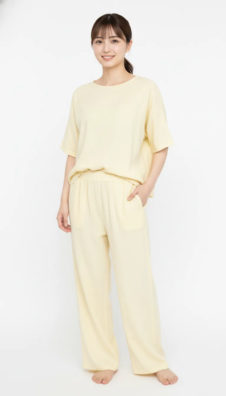 舒適淺黃居家服