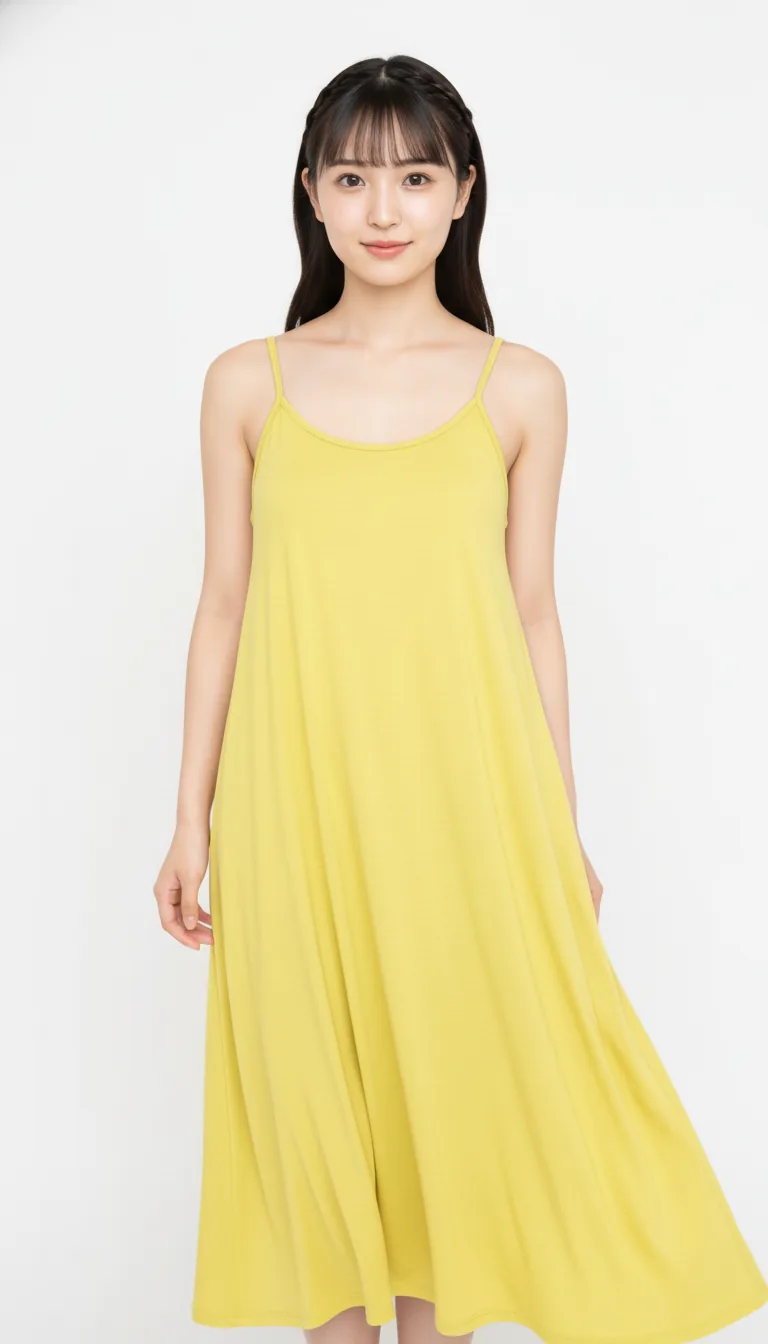 陽光休閒黃色洋裝
