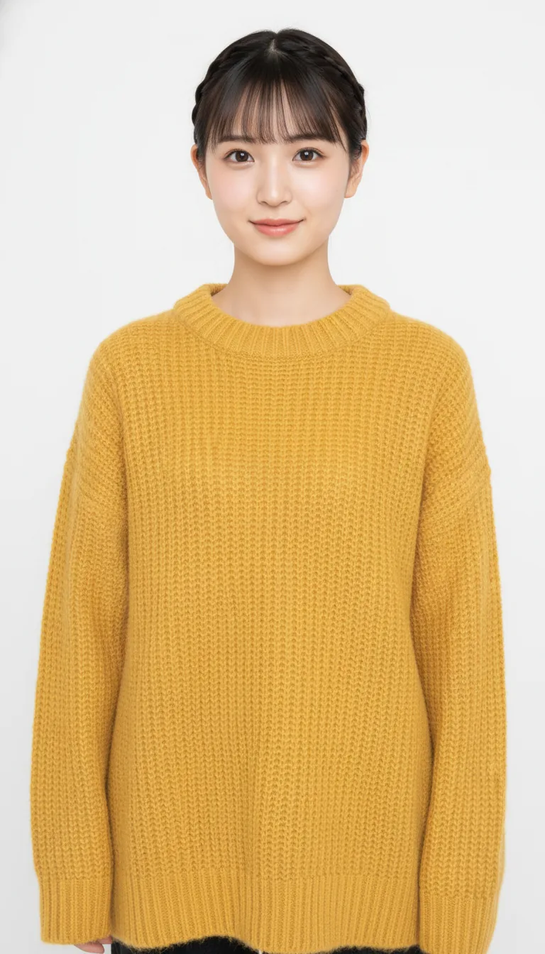 暖黃色針織毛衣