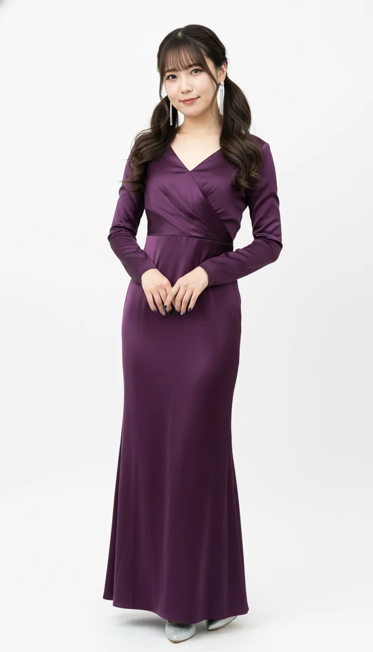 優雅紫羅蘭晚禮服
