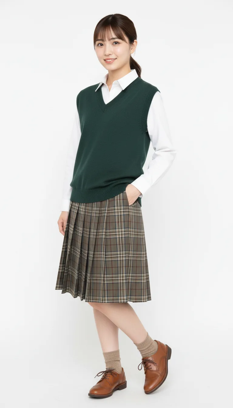 英倫學院風毛衣背心