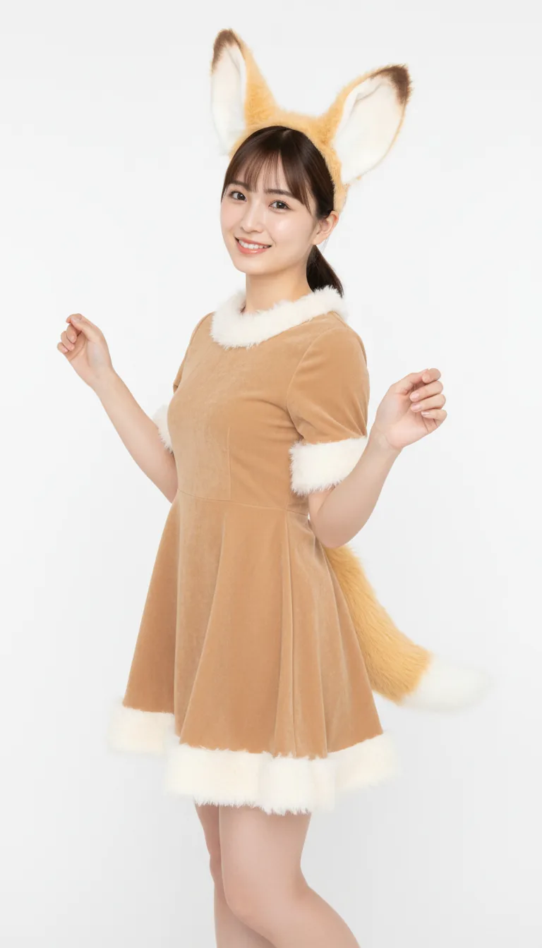 俏皮耳廓狐少女