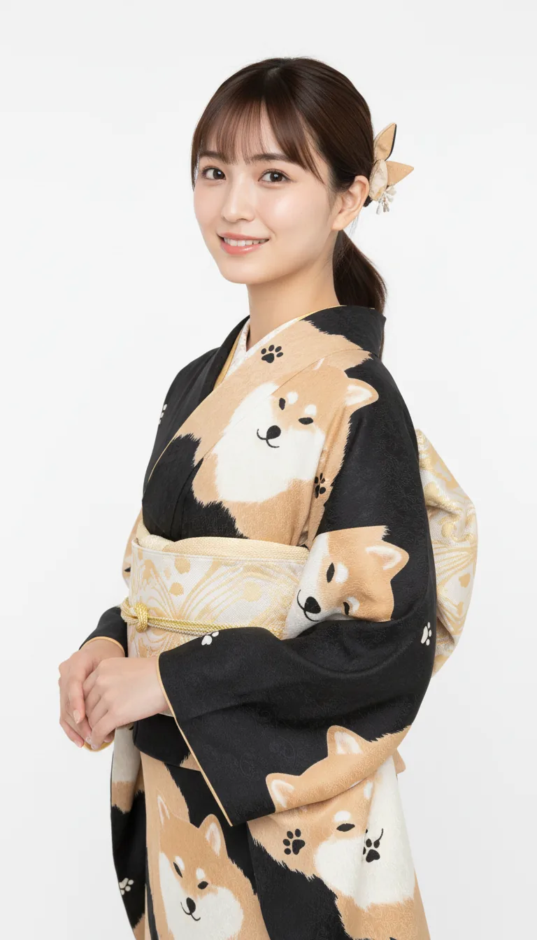Traditional Japanese Shiba Inu Kimono