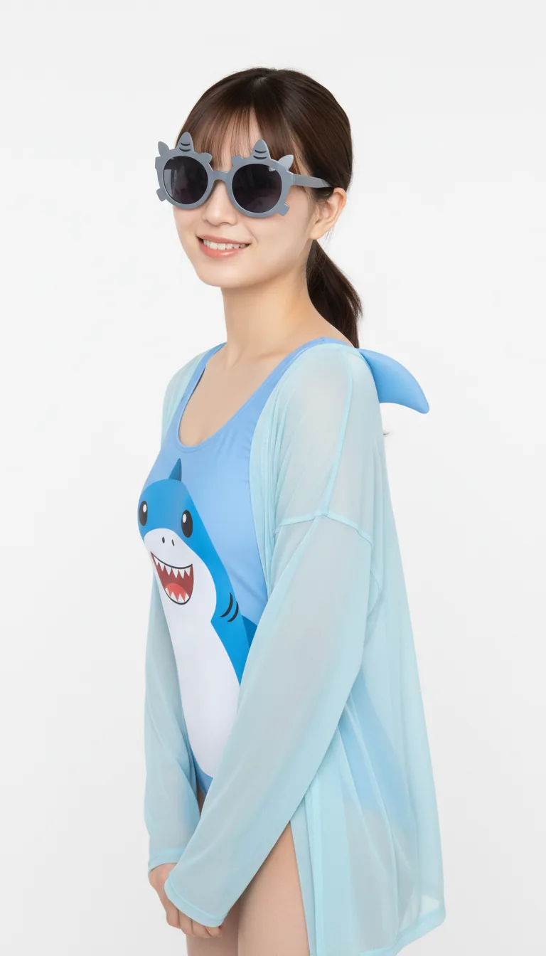俏皮鯊魚泳裝