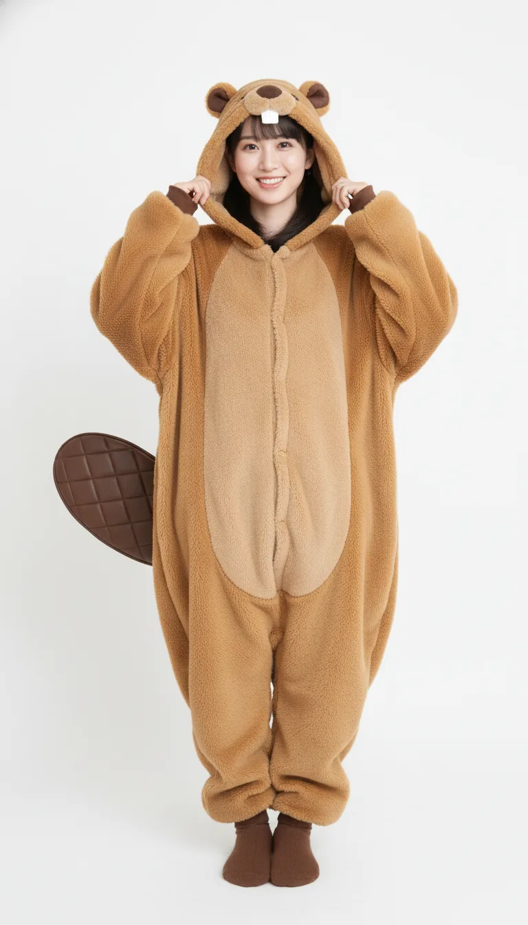 萌趣卡通河狸裝