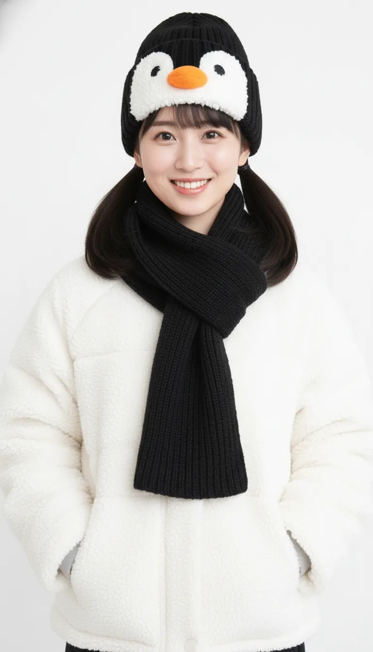 冬日企鵝毛絨裝