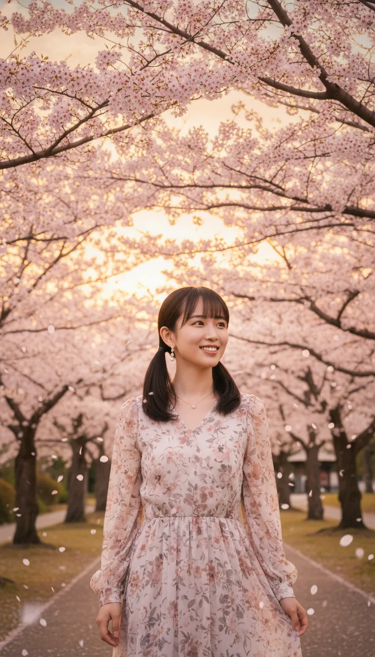 櫻花下的寧靜告別