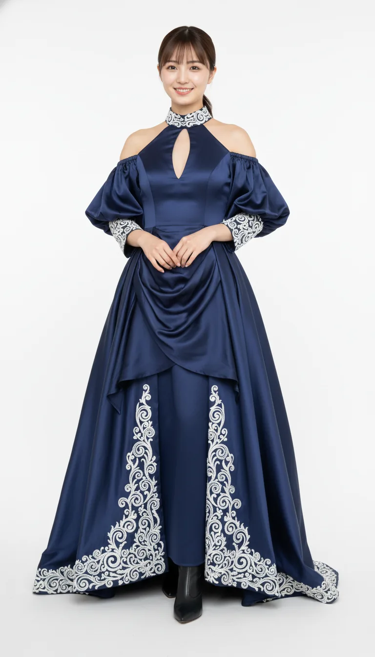 午夜藍星光晚禮服