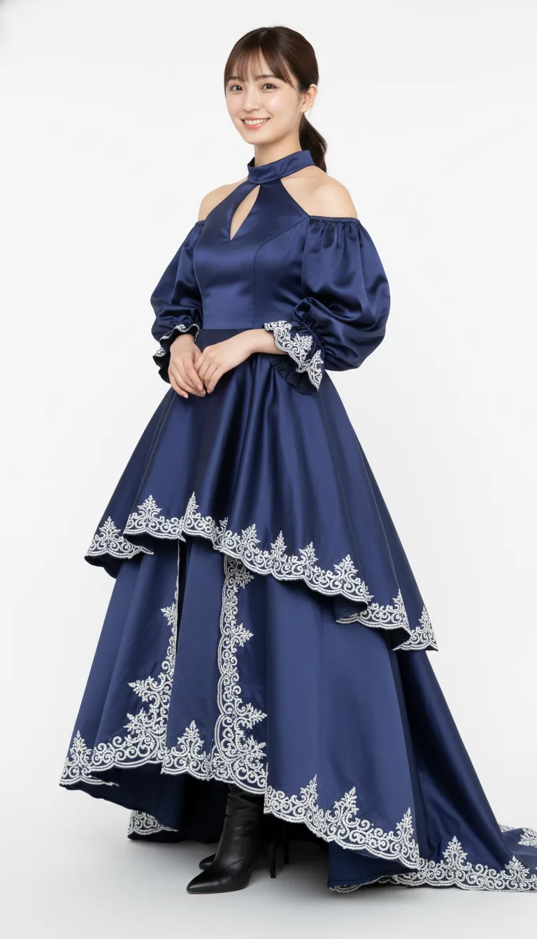 華麗袖口與胸飾禮服