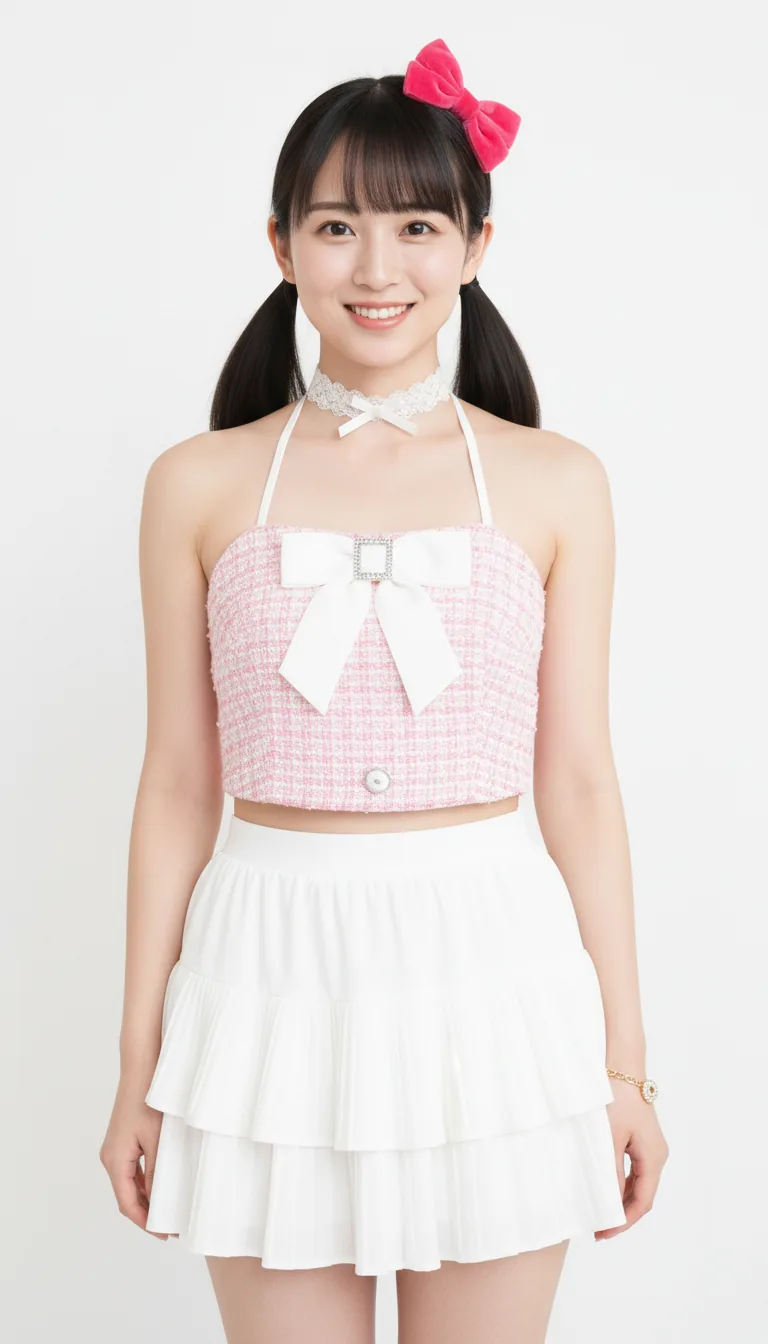 甜美格紋兩件式套裝