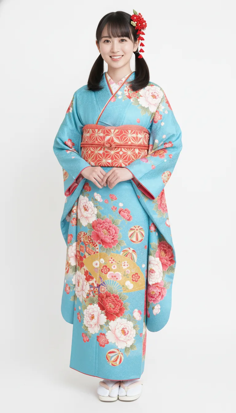 和風牡丹振袖